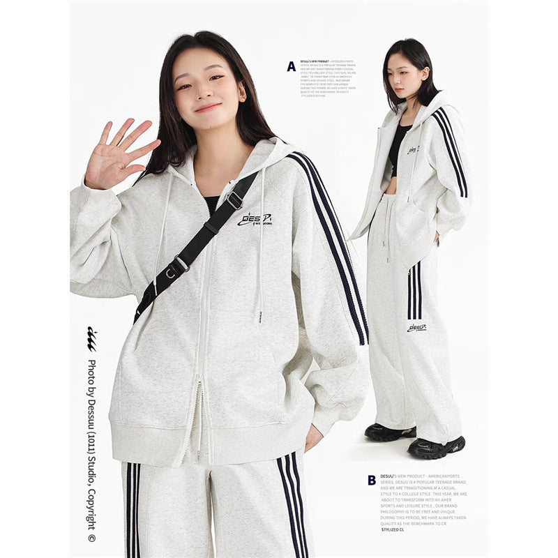 Hooded Sweater Korean Style Loose Slimming Two-piece Suit