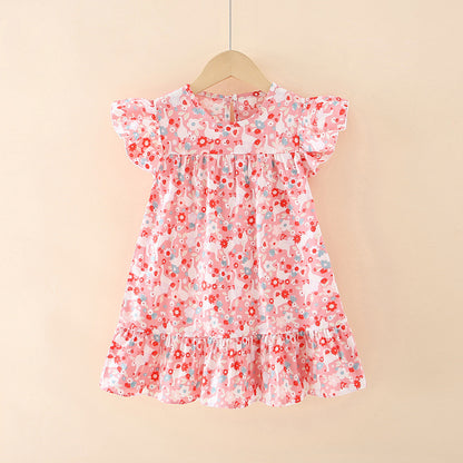 Girls' Cartoon Print Dress