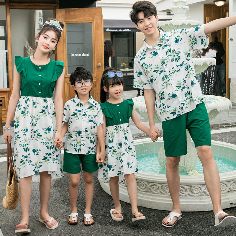 Seaside Style Holiday Couple Parent-child Outfit