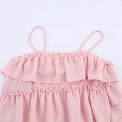 European And American Vacation Style Sling Dress Short Cake Dress
