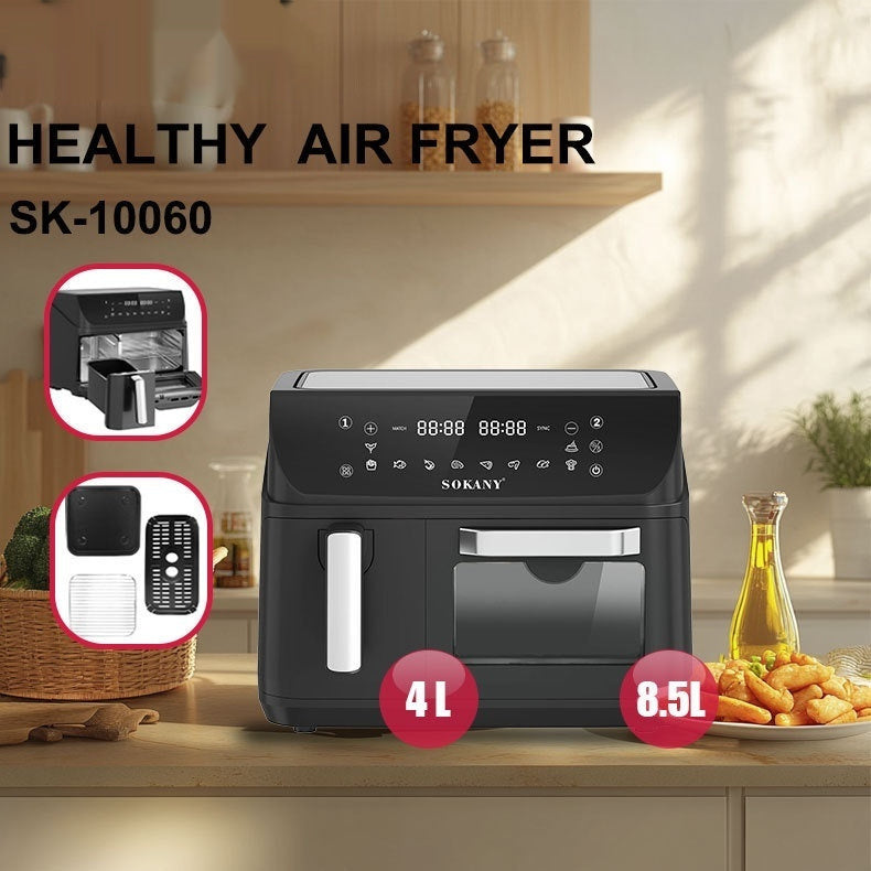 SOKANY10060 AIR FRYER Household 125L Healthy FRYER Visualization Double Pot FRYER AIR FRYER