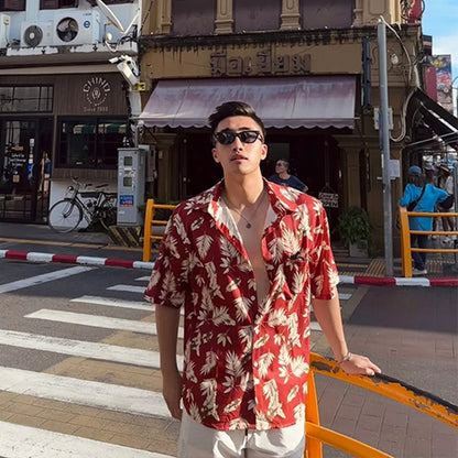 Hawaii Ice Silk Beach Printed Shirt