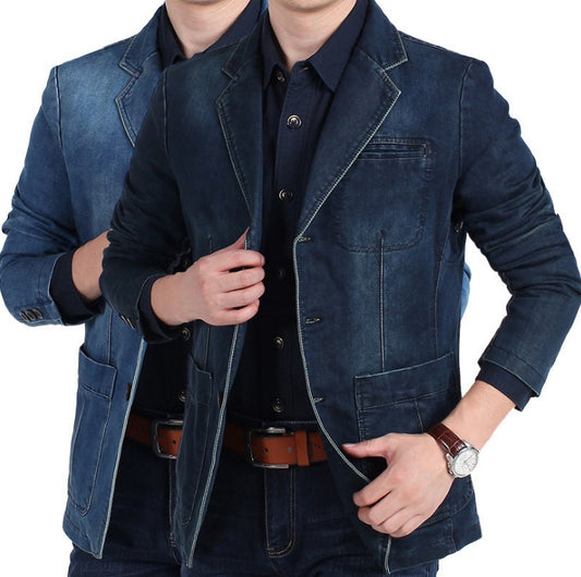 Smart Casual Denim Blazer