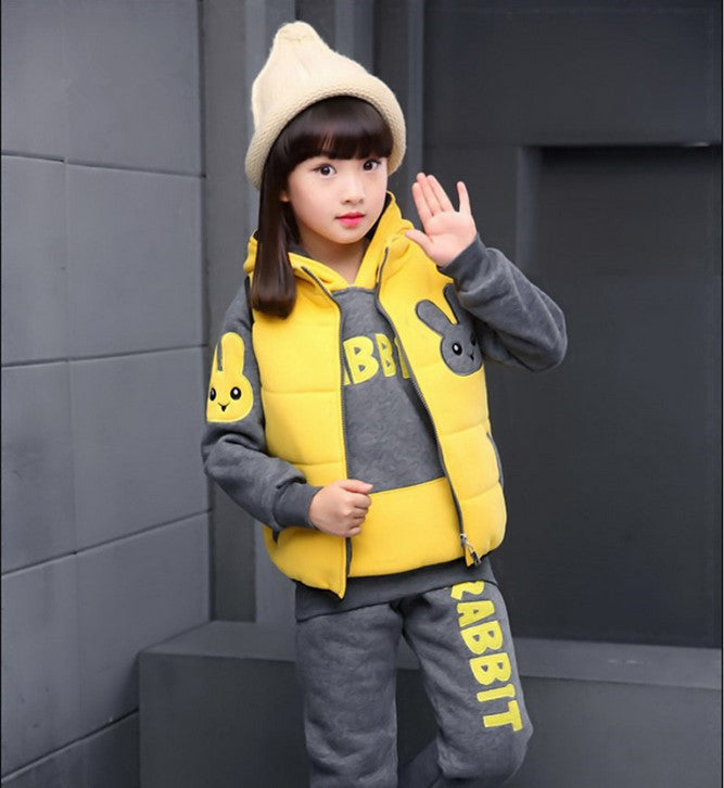 Plush sports suit for casual children's sweater