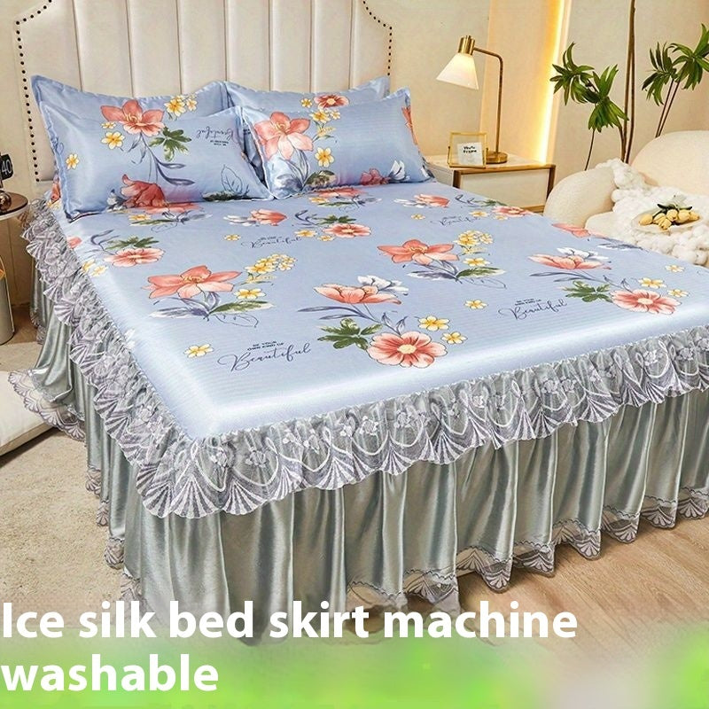 French Skirt Style Ice Silk Washed Cotton Cooling Mat