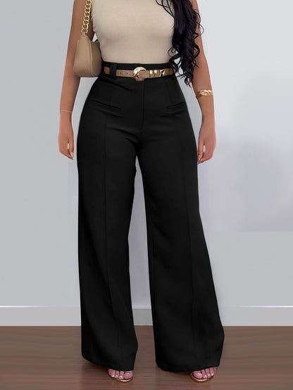 Women's Simple Casual Trousers Do Not Contain Belt