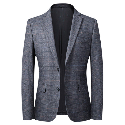 Non-iron plaid suit