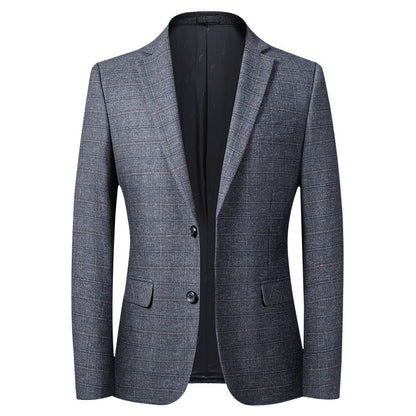Non-iron plaid suit