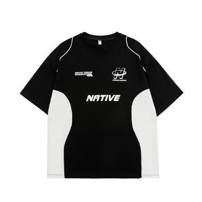 Street Men's Short Sleeve Loose Exercise T-shirt