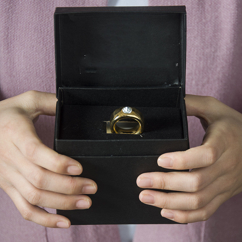 Creative Solid Color Ring Handle Ceramic Cup