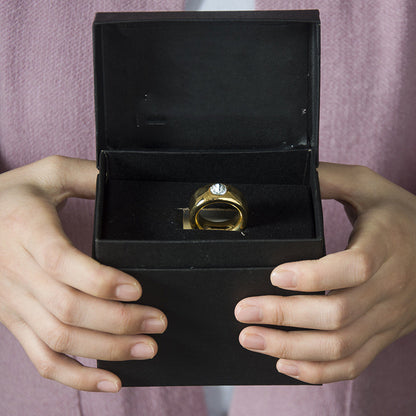 Creative Solid Color Ring Handle Ceramic Cup