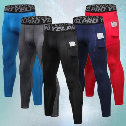 Wholesale Men's Fitness Sweat Pants with Pocket PRO Running Training Sports Elastic wicking and quick-drying tights