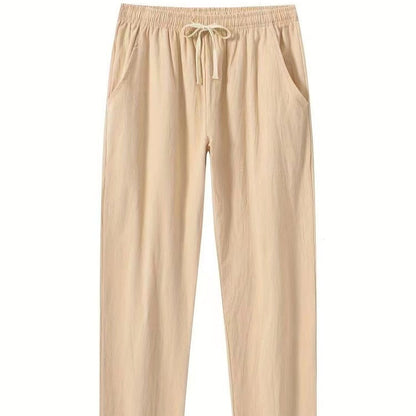 Cotton And Linen Beach Pants Men's Loose Casual