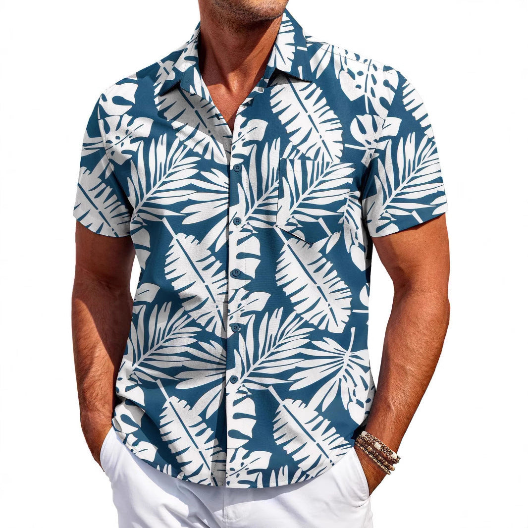 Men's Versatile Trendy Hawaiian Short Sleeve Shirt