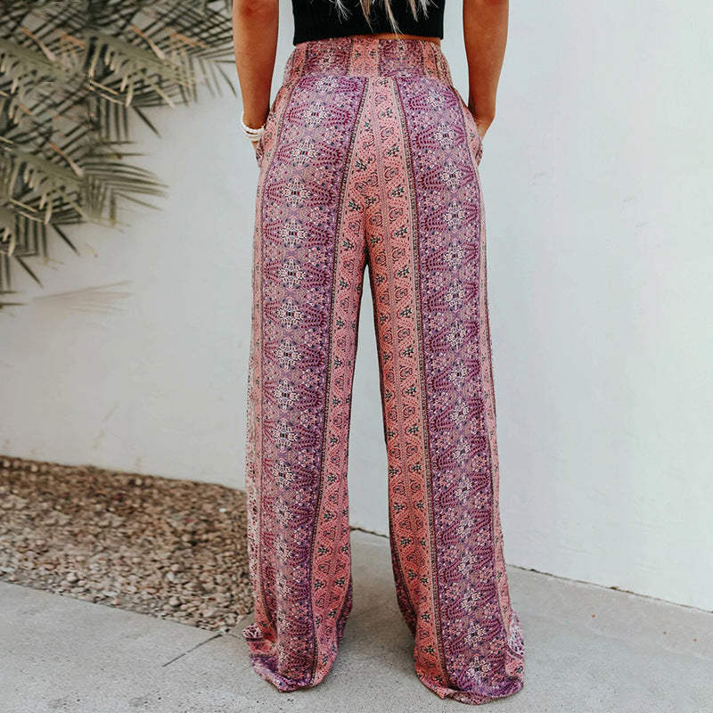 Women's New Ethnic Print Long Pants