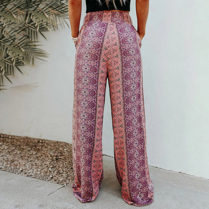 Women's New Ethnic Print Long Pants