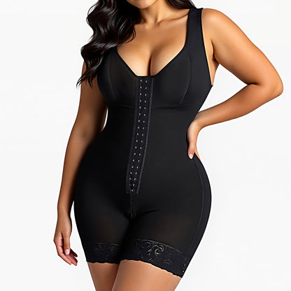 Breasted Strong Belly Contracting One-piece Zipper Bottom Crotch Corset