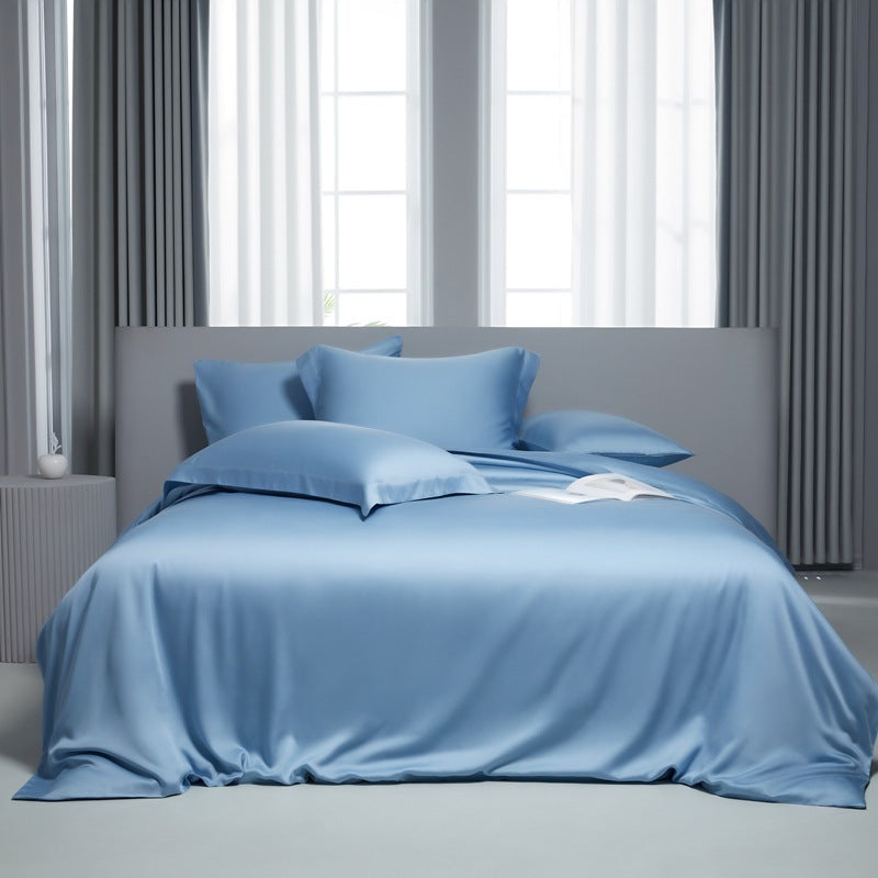 New Lyocell Lanjing Tencel Solid Color Series Summer Ice Silk Single Bed Sheet Quilt Cover
