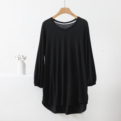 Modal Thin Plus Size Loose Long Sleeve Pajamas