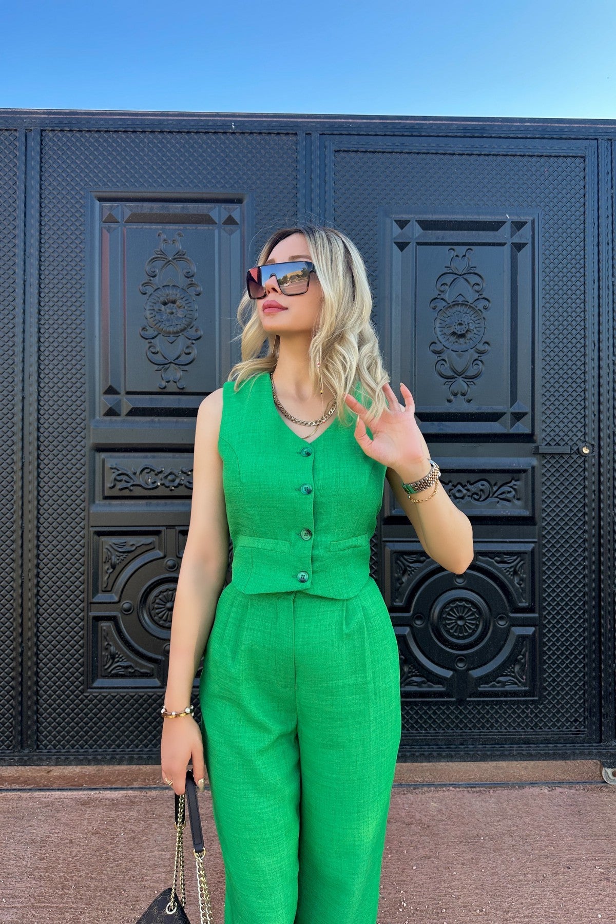 Summer Women's Vest Trousers Casual Fashion Two-piece Suit