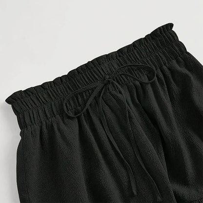 Women's Solid Color High-Waist Knot Detail Flowy Pleated Midi Skirt - Elegant A-Line Skirt For Spring Summer