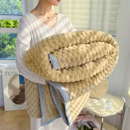 Angora Wool Thickened Roman Pattern Sofa Blanket