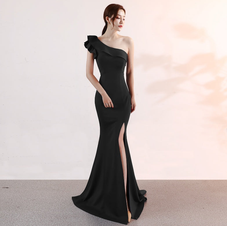 Evening dress elegant long sexy slim fishtail dress