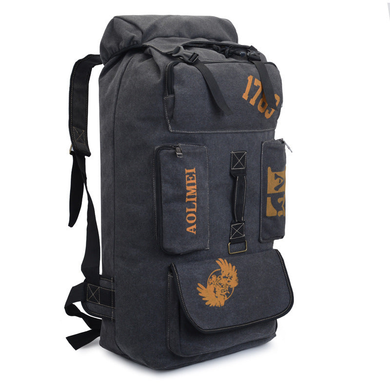 Large Capacity 100L Travel Canvas Backpack