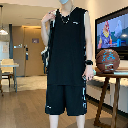 Basketball Wear Short Sleeve Vest Leisure Sports Suit