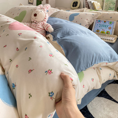 Washed Cotton Student Dormitory Bed Quilt Cover