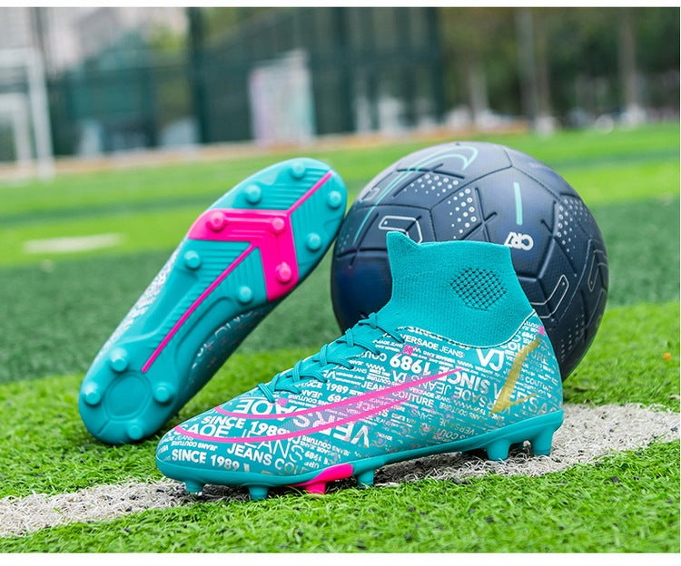 High-top Soccer Shoes Boys And Girls Primary And Middle School Students The Big Kids Tf Broken Nail People Turf Foot Training Shoes Running Shoes
