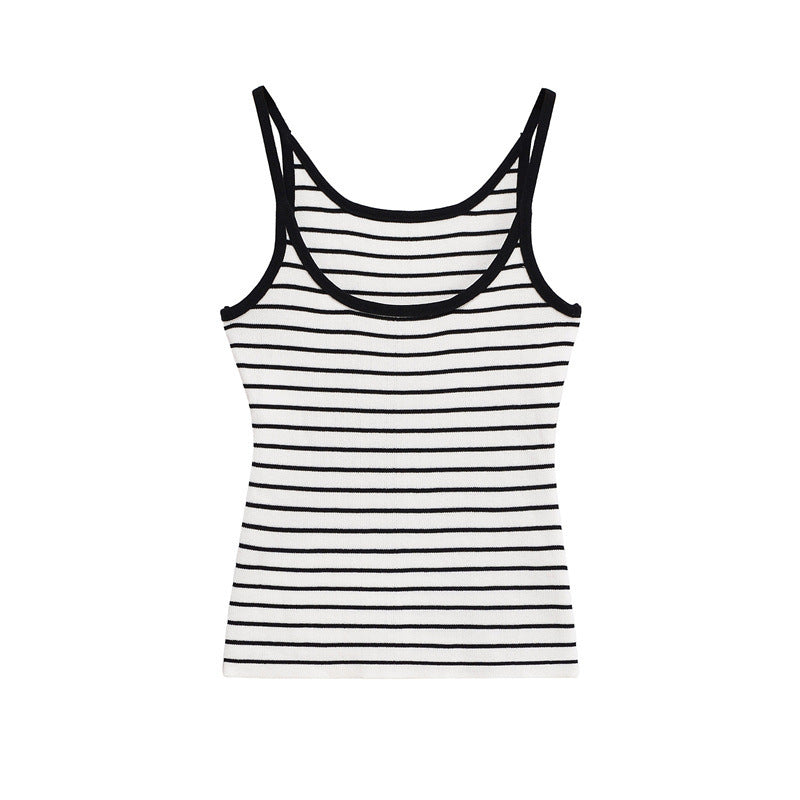 Summer New Women's Clothing All-matching Striped Sling
