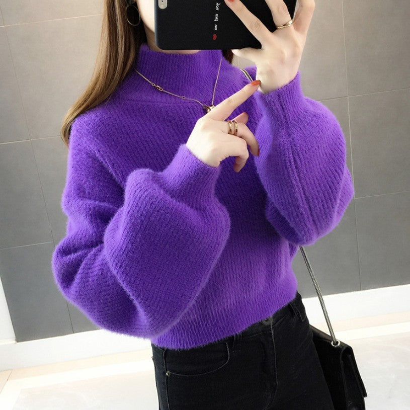 Autumn And Winter Lantern Sleeves Loose Sweater