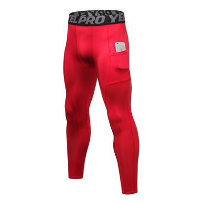 Wholesale Men's Fitness Sweat Pants with Pocket PRO Running Training Sports Elastic wicking and quick-drying tights