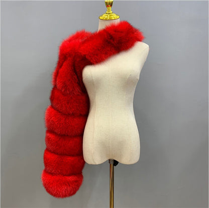 Women's Solid Color Fashion Warm Faux Fur Jacket