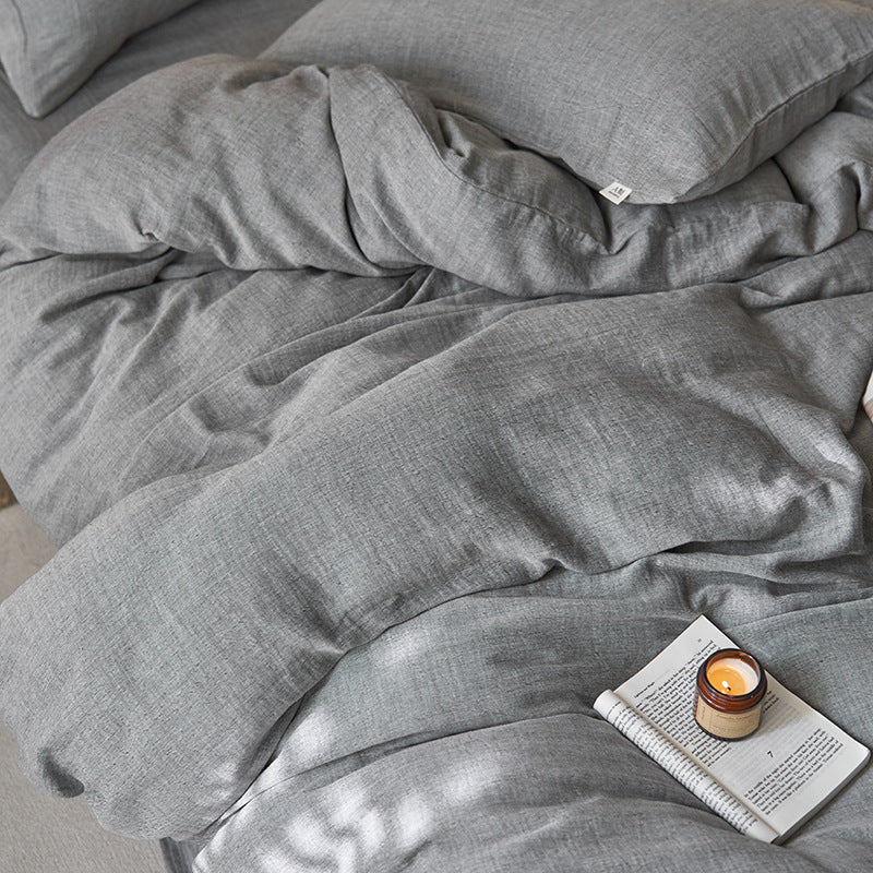 Japanese-style Pure Cotton Double-layer Wrinkle Yarn Four-piece Jacquard Beddings