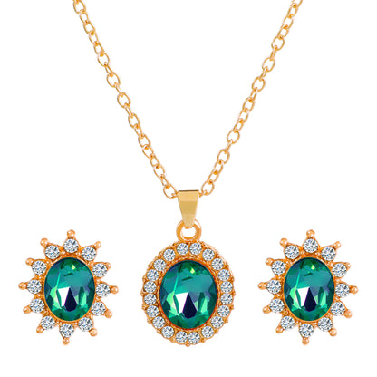 Female SUNFLOWER Earrings And Necklace Set