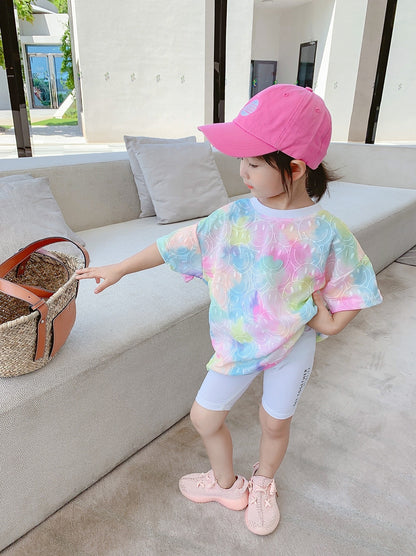 Girls'' Summer New Children''s Half Sleeve Baby T-shirt