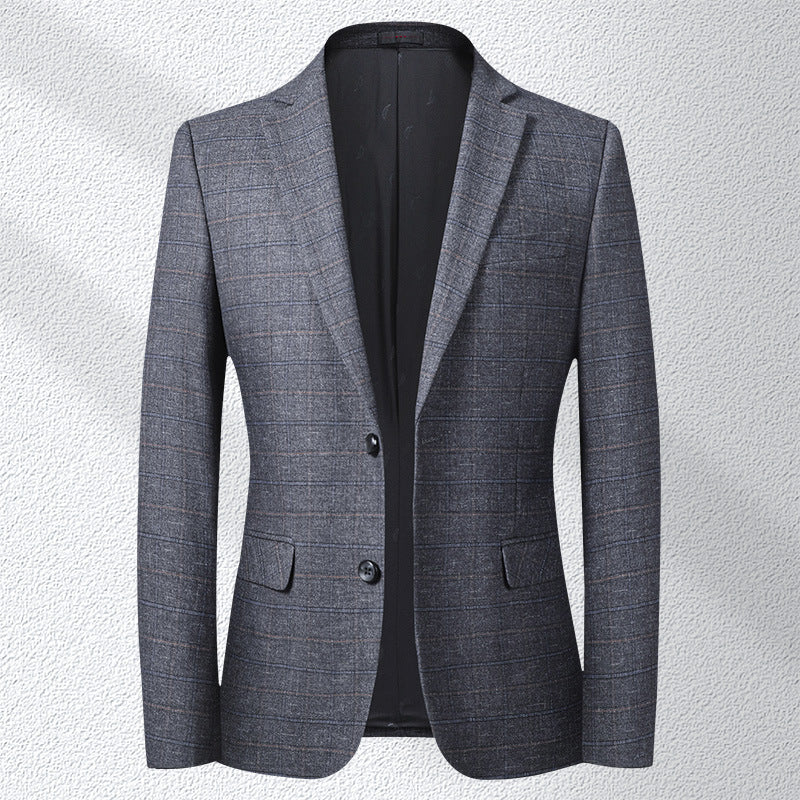Non-iron plaid suit