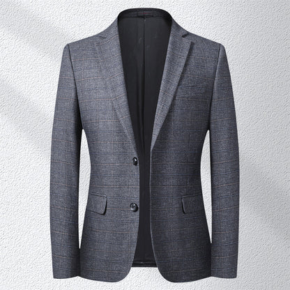Non-iron plaid suit
