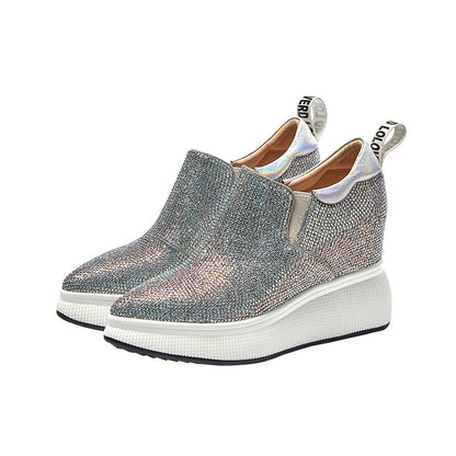 Flat-bottomed, Pointed Toe-increasing Sponge Cake One-step Women's Shoes