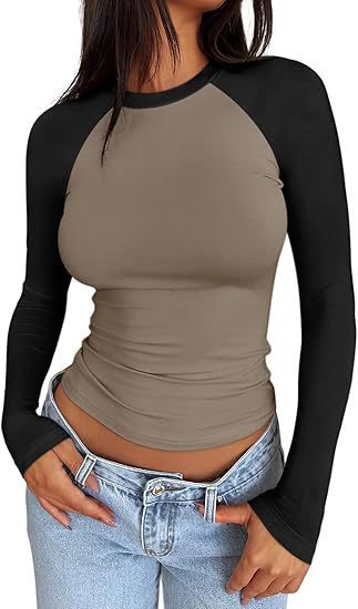 Hot Girl Slim-fit Stretch Color Matching Short Top