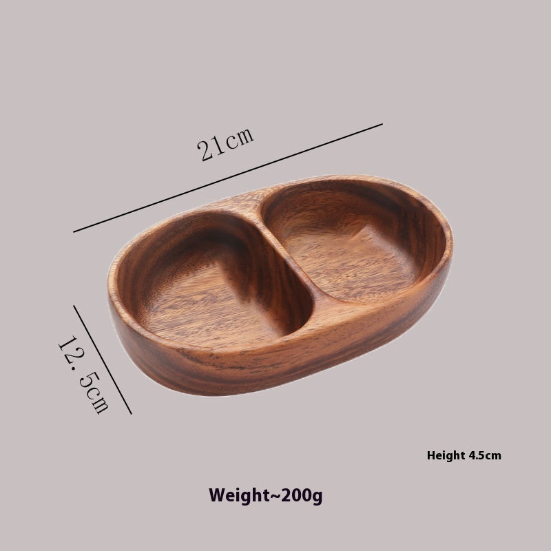 Simple Household Walnut Partitioned Fruit Tray