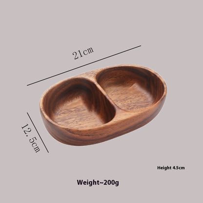 Simple Household Walnut Partitioned Fruit Tray