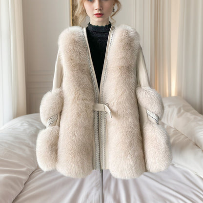 Artificial Fox Fur Jacket Women's Fur