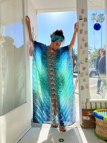 Women's Beach Vacation Loose Robe Sun Protection Blouse Smock