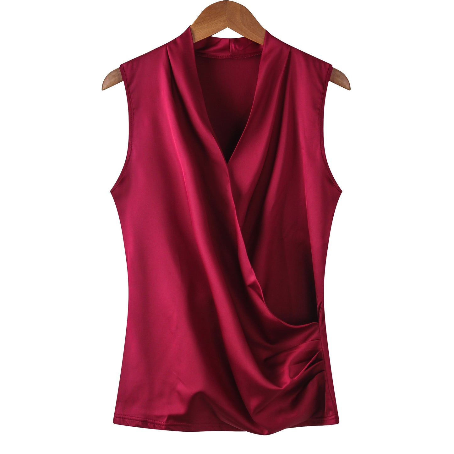 Satin Vest Women's Sleeveless V-neck Top