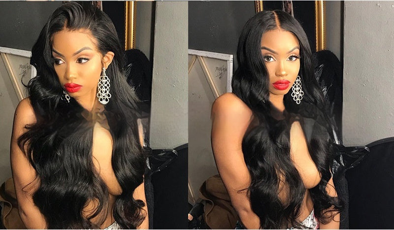 Black Large Wave Chemical Fiber Front Lace Long Curly Hair