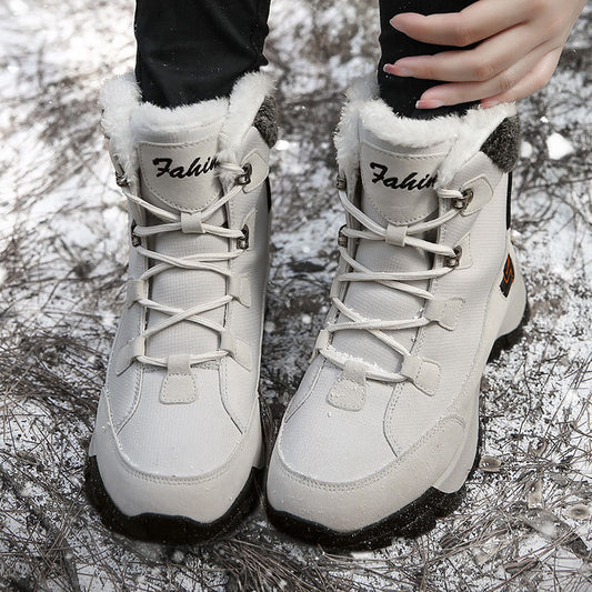 Snow Boots Non-slip Plus Velvet Warm High-top Cotton Shoes