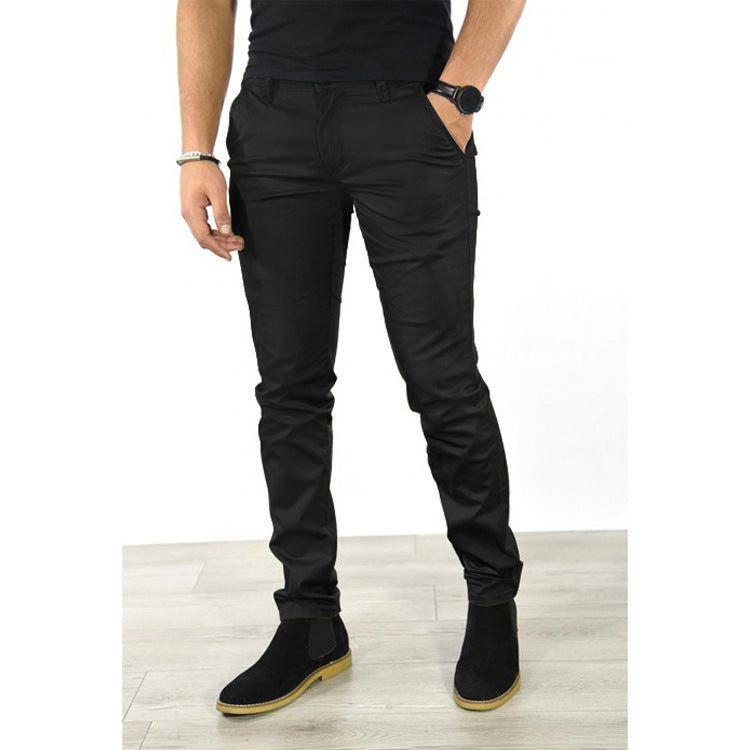 Daily Solid Color Men's New Casual Trousers